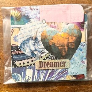 (3 for $20) Junk Journal Note Cards square set of 5